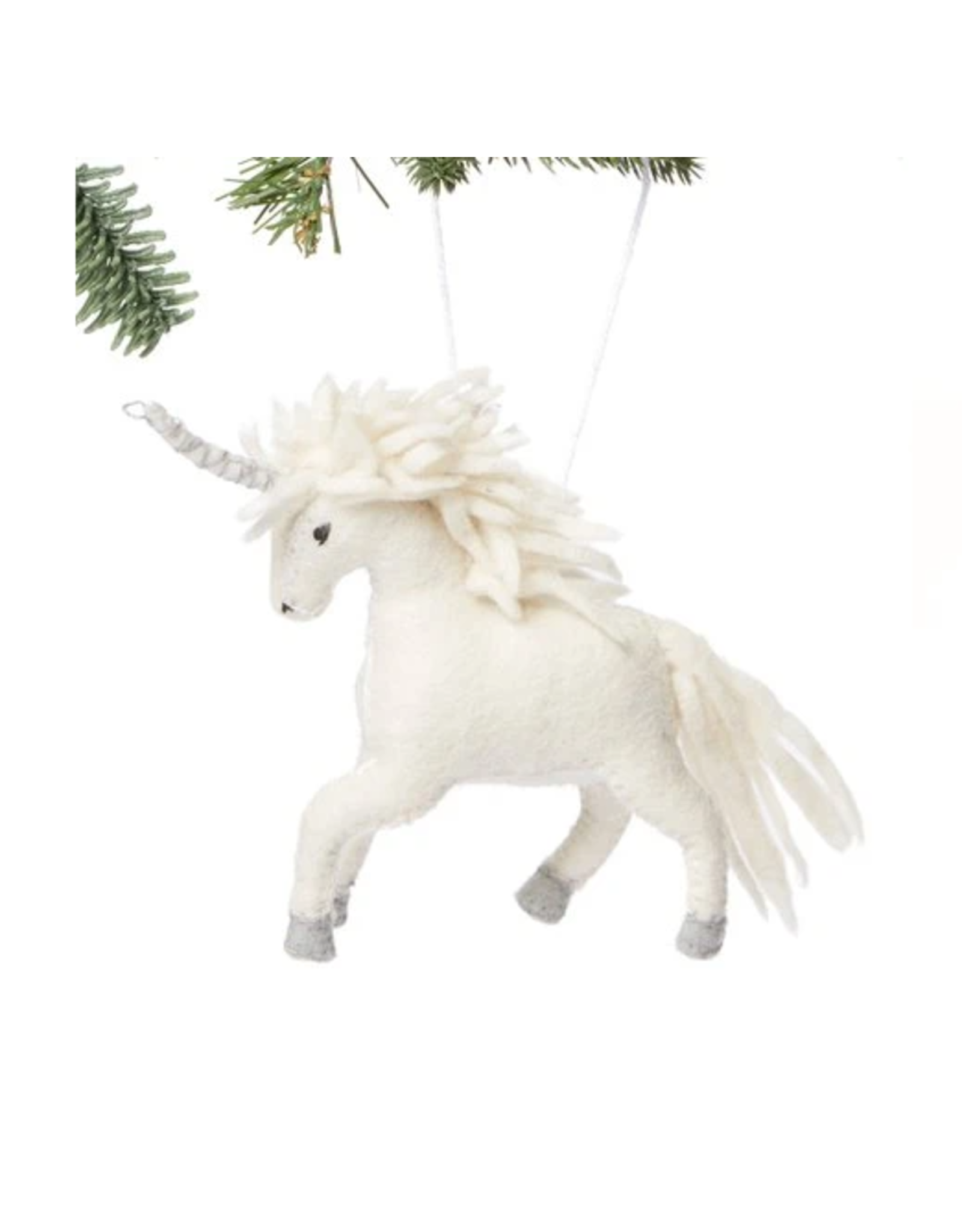 Trade roots Felted Unicorn Ornament, Kyrgyzstan