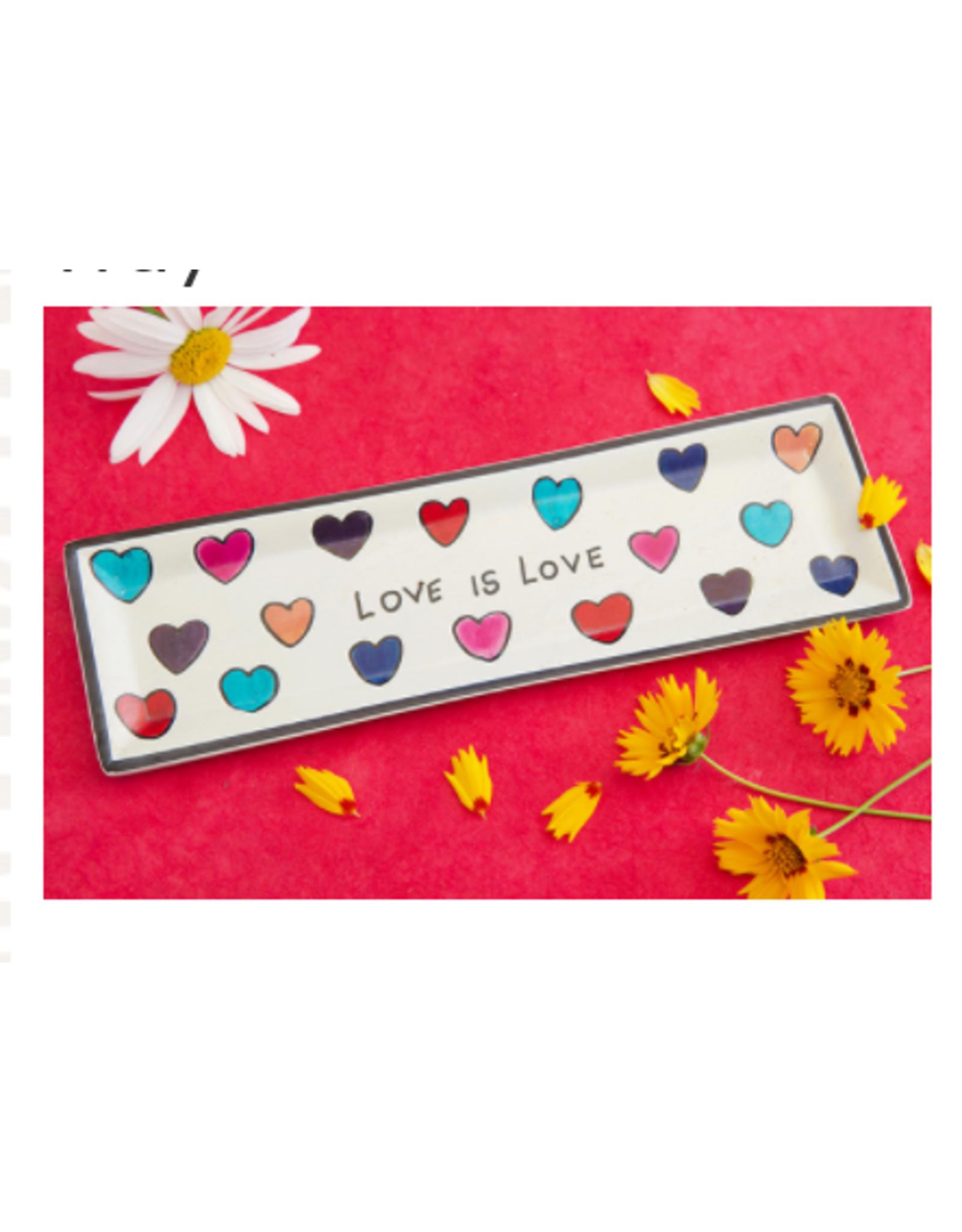 Trade roots Love is Love Rectangle Tray Soapstone, Kenya