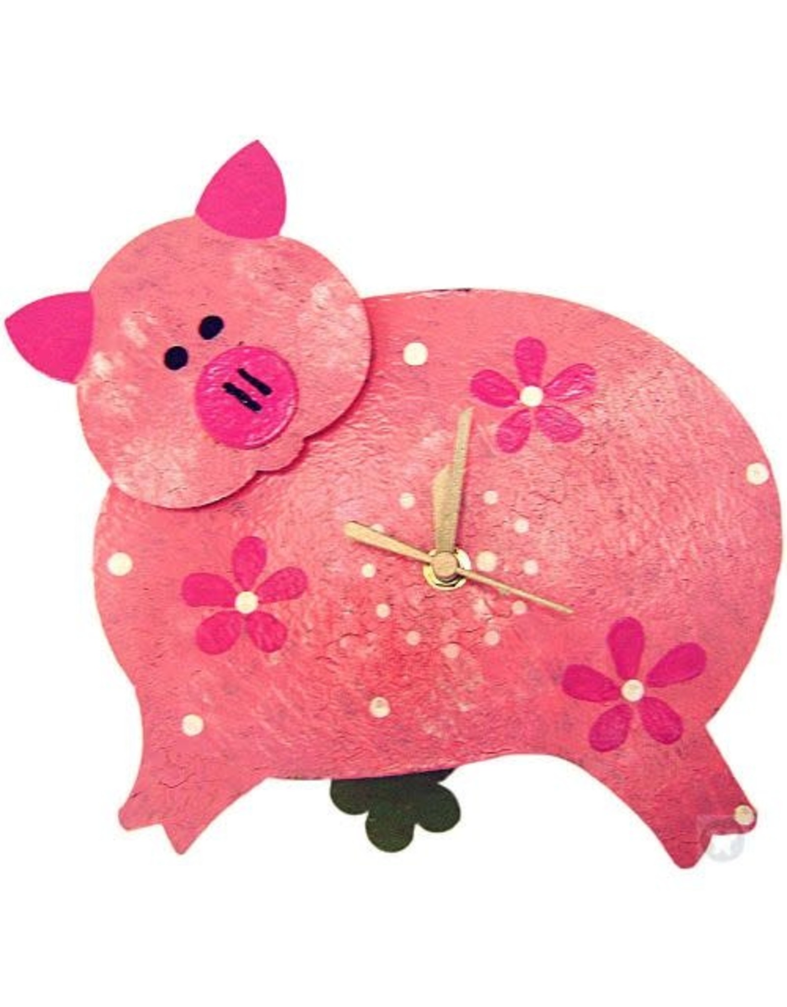 Trade roots Silly Clock Pig, Pink, Colombia