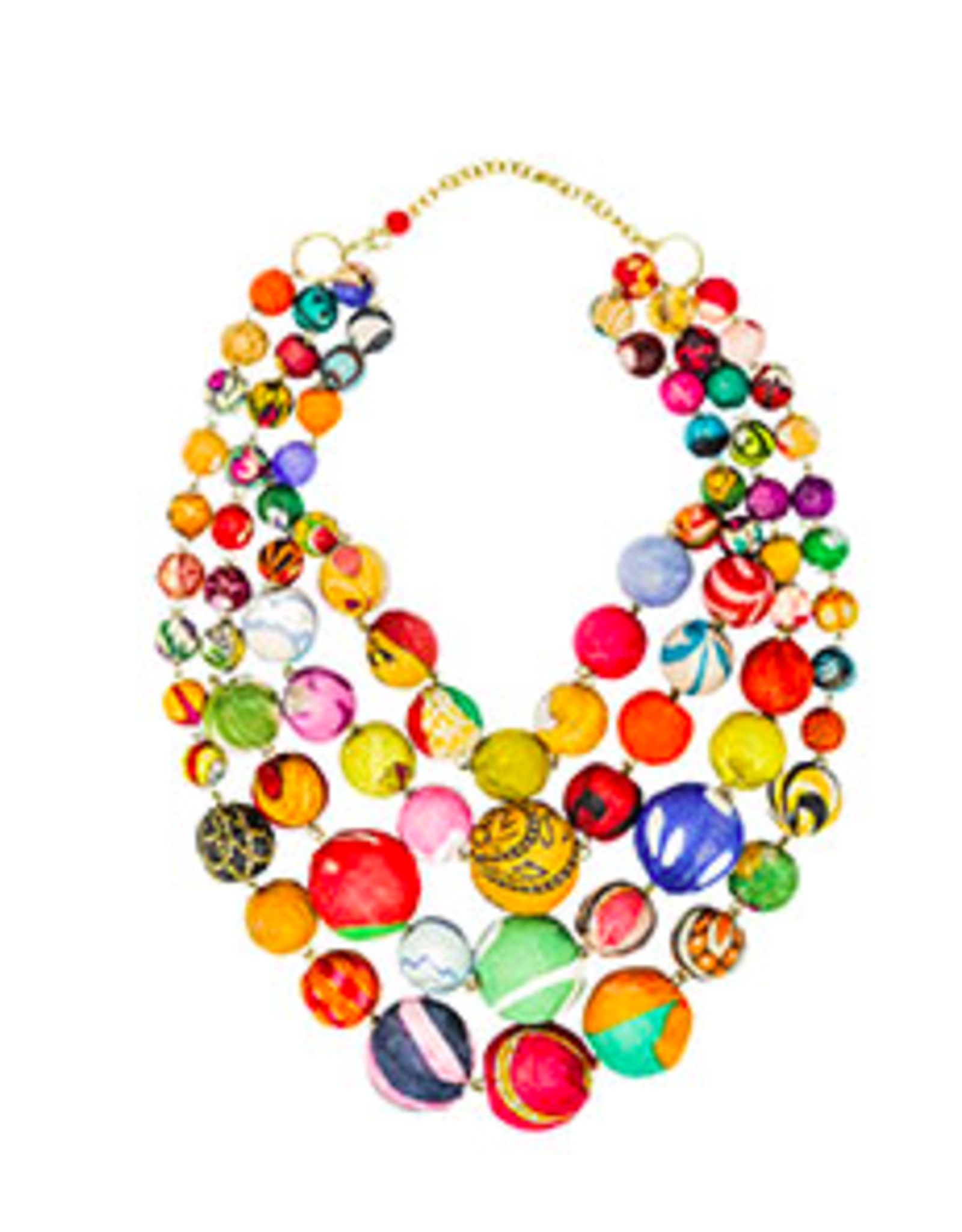 Trade roots Kantha Orb Necklace, India