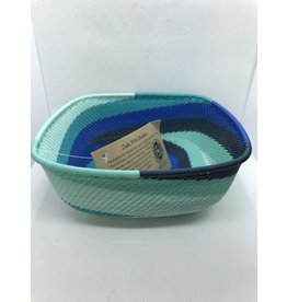 Telephone Wire Square Bowl,  African Ocean/SHADES OF BLUE