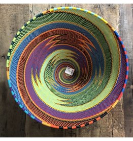 Trade roots 11.5" Telephone Wire Bowl,  Multi Color
