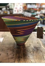 Trade roots 11.5" Telephone Wire Bowl,  Multi Color
