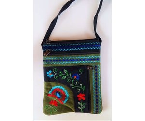 Nepal Jari Embroidery Passport Bag Trade Roots