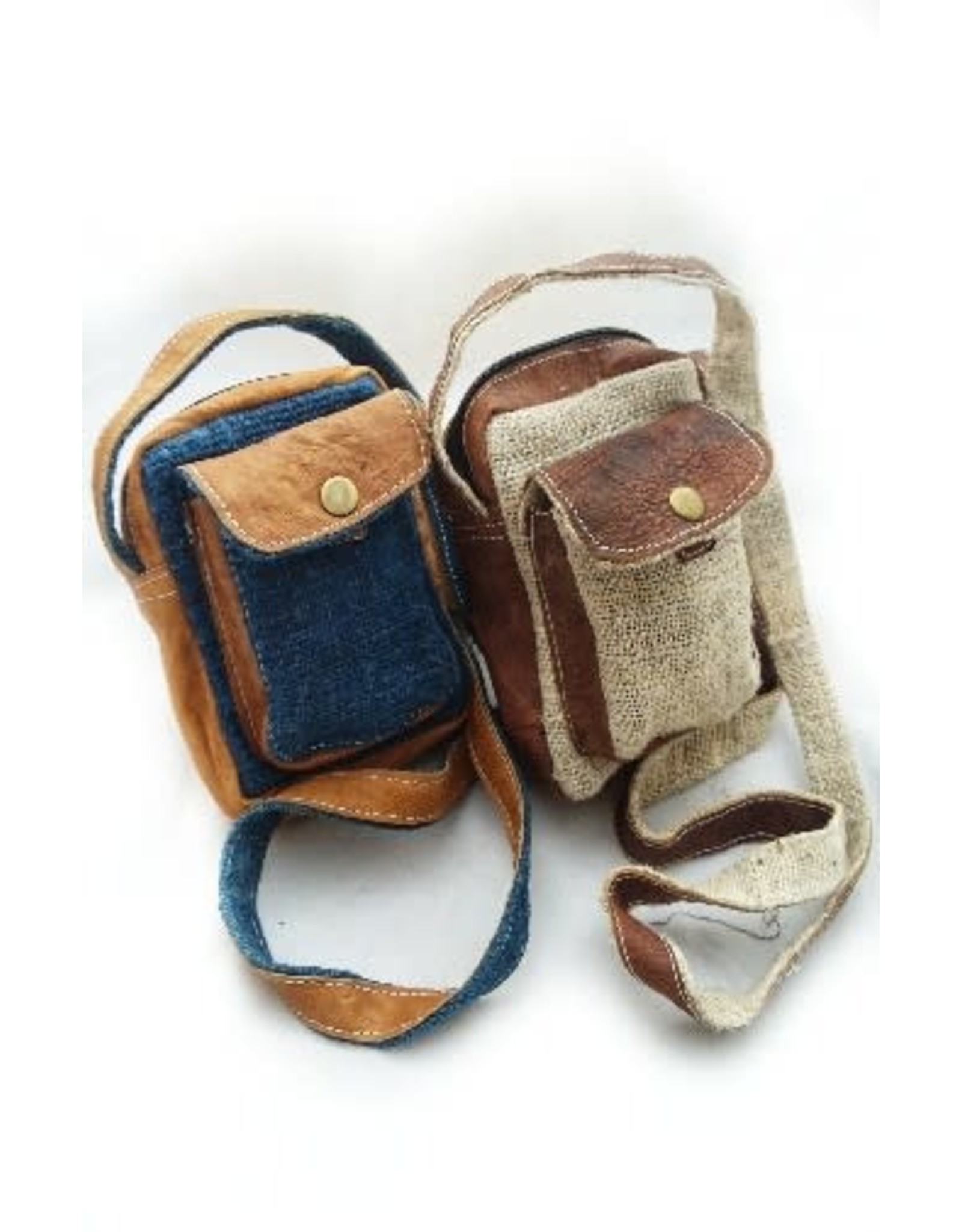 small leather camera bag