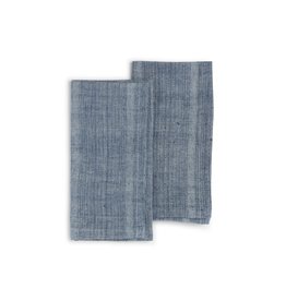 Trade roots 20 x 20 Organic Cotton, Natural Dye Set of 2 Indigo Sea, India