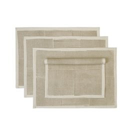 Trade roots Block Printed Cotton Placemats Spruce, set of 4