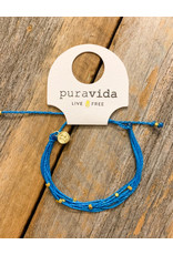 Trade roots GOLD MALIBU Bracelet, NEON BLUE