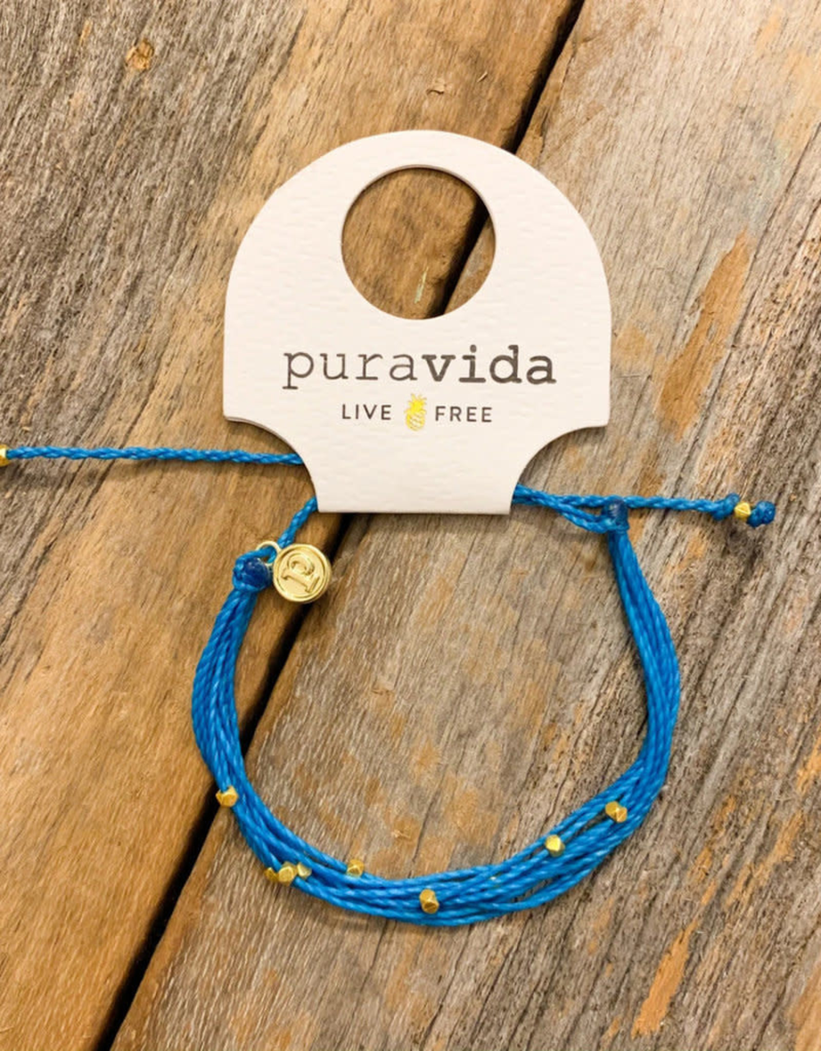 Trade roots GOLD MALIBU Bracelet, NEON BLUE