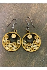 Trade roots Quilled Earrings Sandy Sea of Swirls, Vietnam