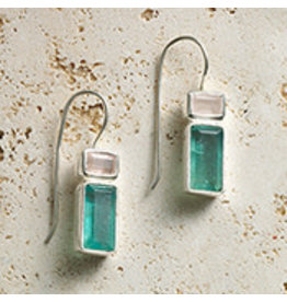Verde Apatite Gem Stone Earrings,Peru