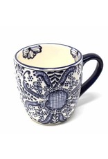 Trade roots Encantada Blue Flower Mug, Mexico