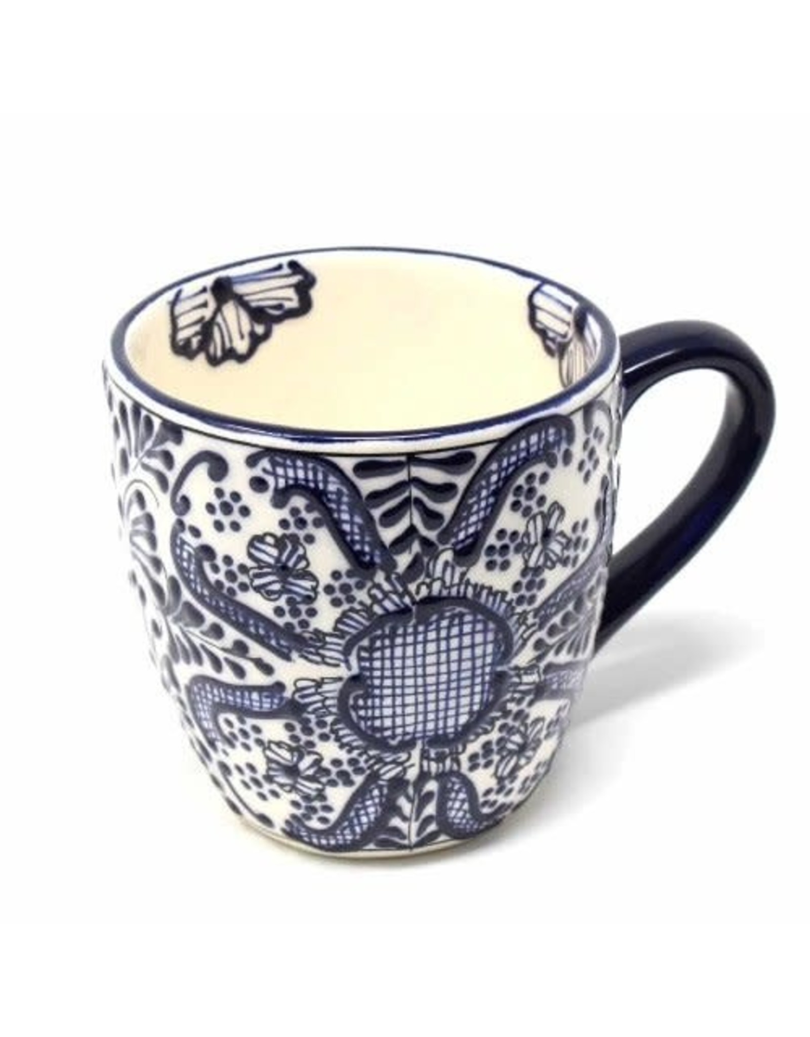 Trade roots Encantada Blue Flower Mug, Mexico