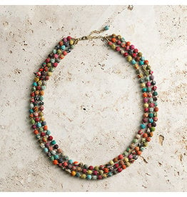 Sari Triple Strand Necklace, India