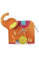 Trade roots Silly Clock Elephant, Orange, Columbia