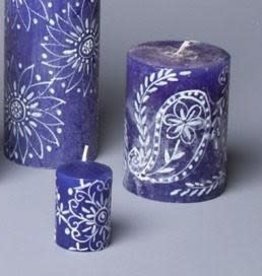 Trade roots Henna White on Blue Votive Candles, Set of 6, South Africa