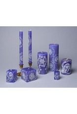 Trade roots Henna White on Blue Votive Candles, Set of 6, South Africa