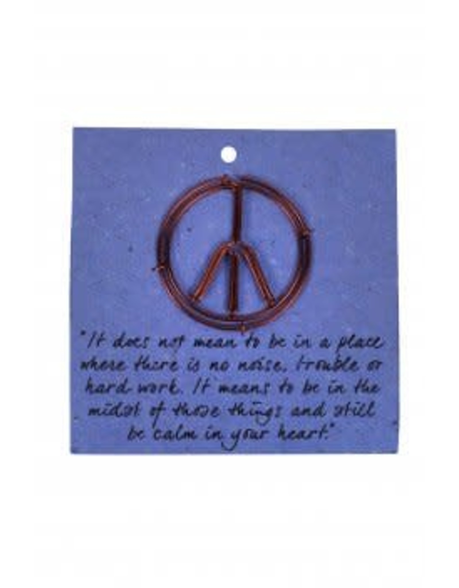 Trade roots Card Wire Bookmark Peace Sign, Kenya