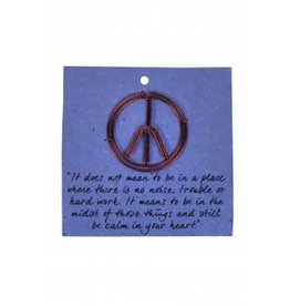 Trade roots Card Wire Bookmark Peace Sign, Kenya