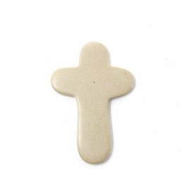 Trade roots Small Flat Soapstone Cross, Kenya