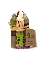 Trade roots Hand painted Dinner Candles, Set of 4, Kileo, S. Africa