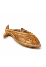 Trade roots Small Olive Wood Plate, Fish Shape