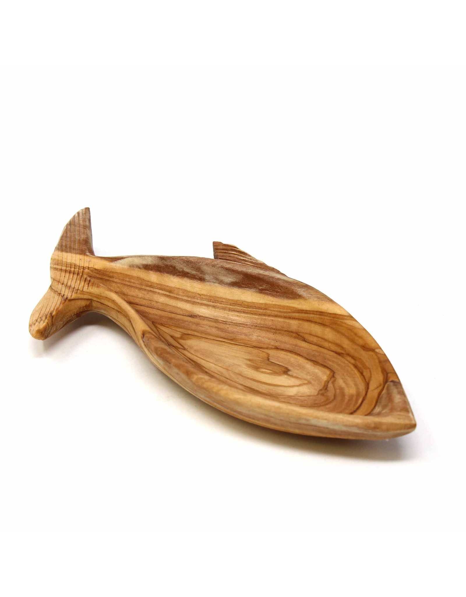 Trade roots Small Olive Wood Plate, Fish Shape