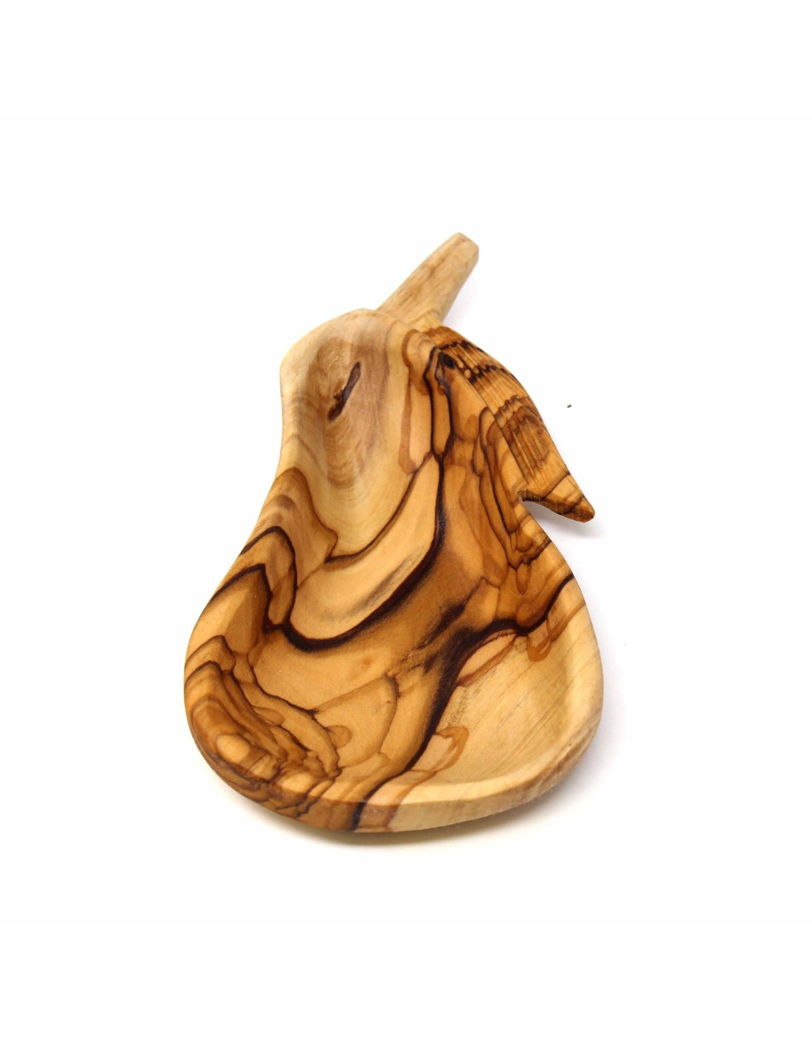 Small Olive Wood Plate, Pear Shape