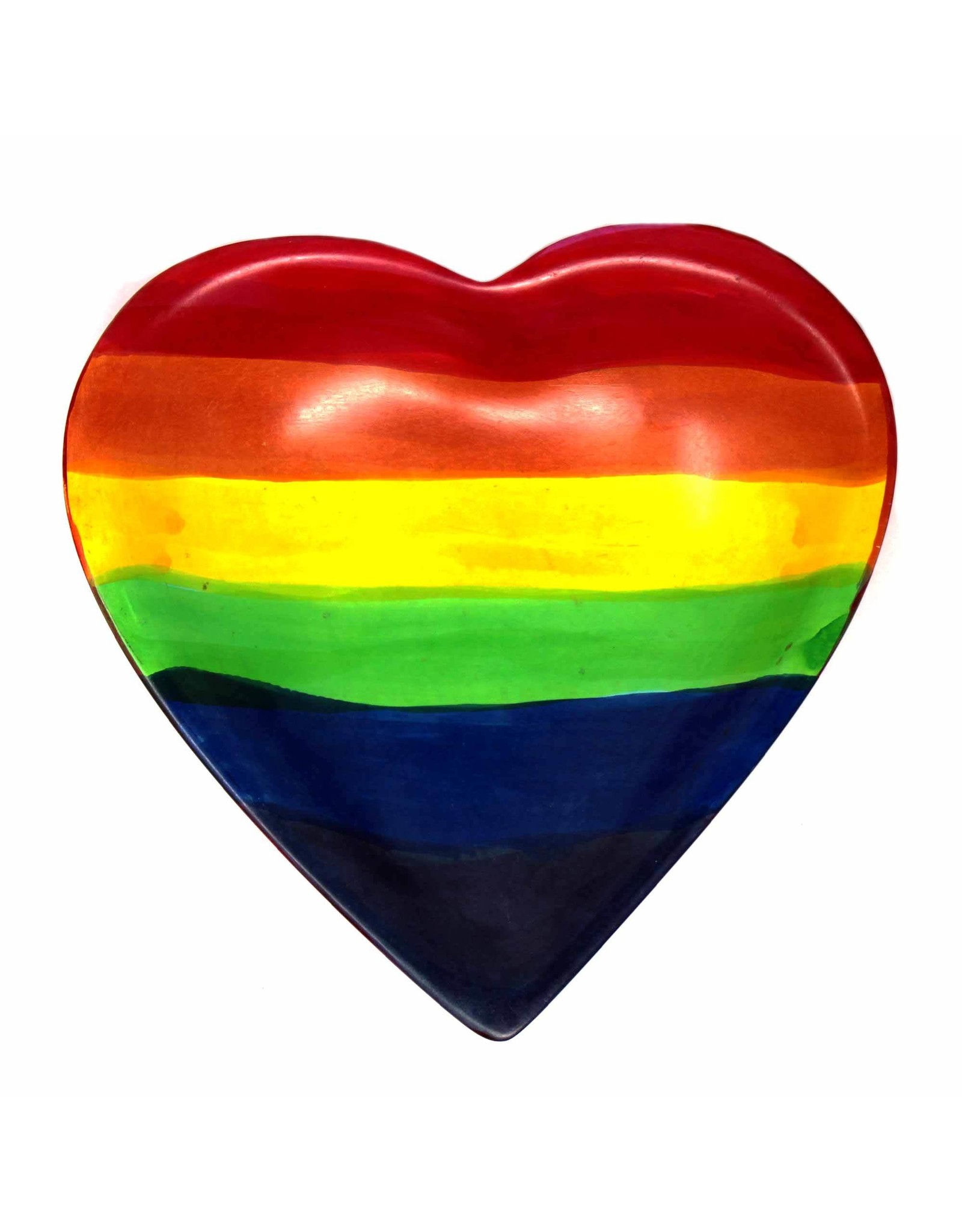 Trade roots Rainbow Soapstone Heart Dish, Kenya