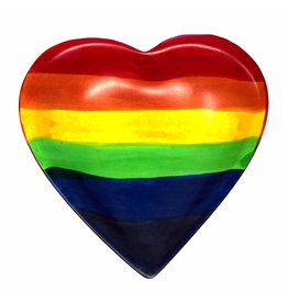 Trade roots Rainbow Soapstone Heart Dish, Kenya