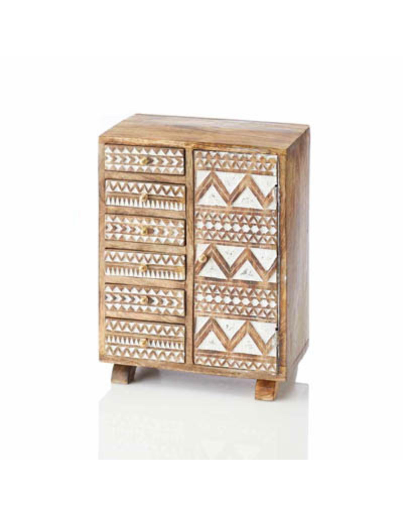 Trade roots Zig Zag Jewelry Chest, India