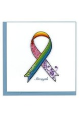 Trade roots Rainbow Cancer Ribbon  Quilling Card, Vietnam