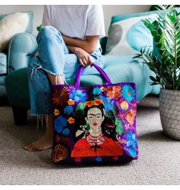 Trade roots Frida Kahlo Embroidered Tote Bag, Guatemala