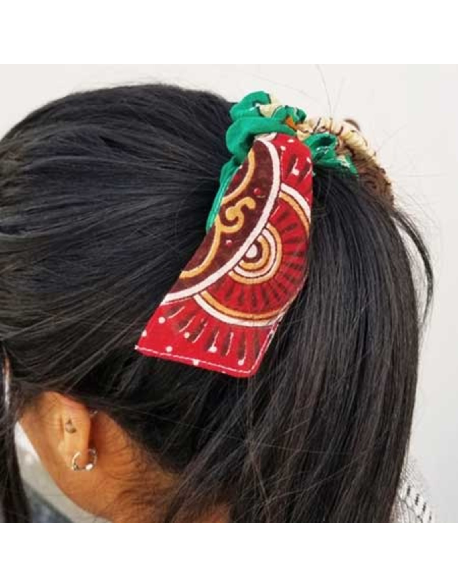 Trade roots Sari Chic Scrunchie with Bow, India