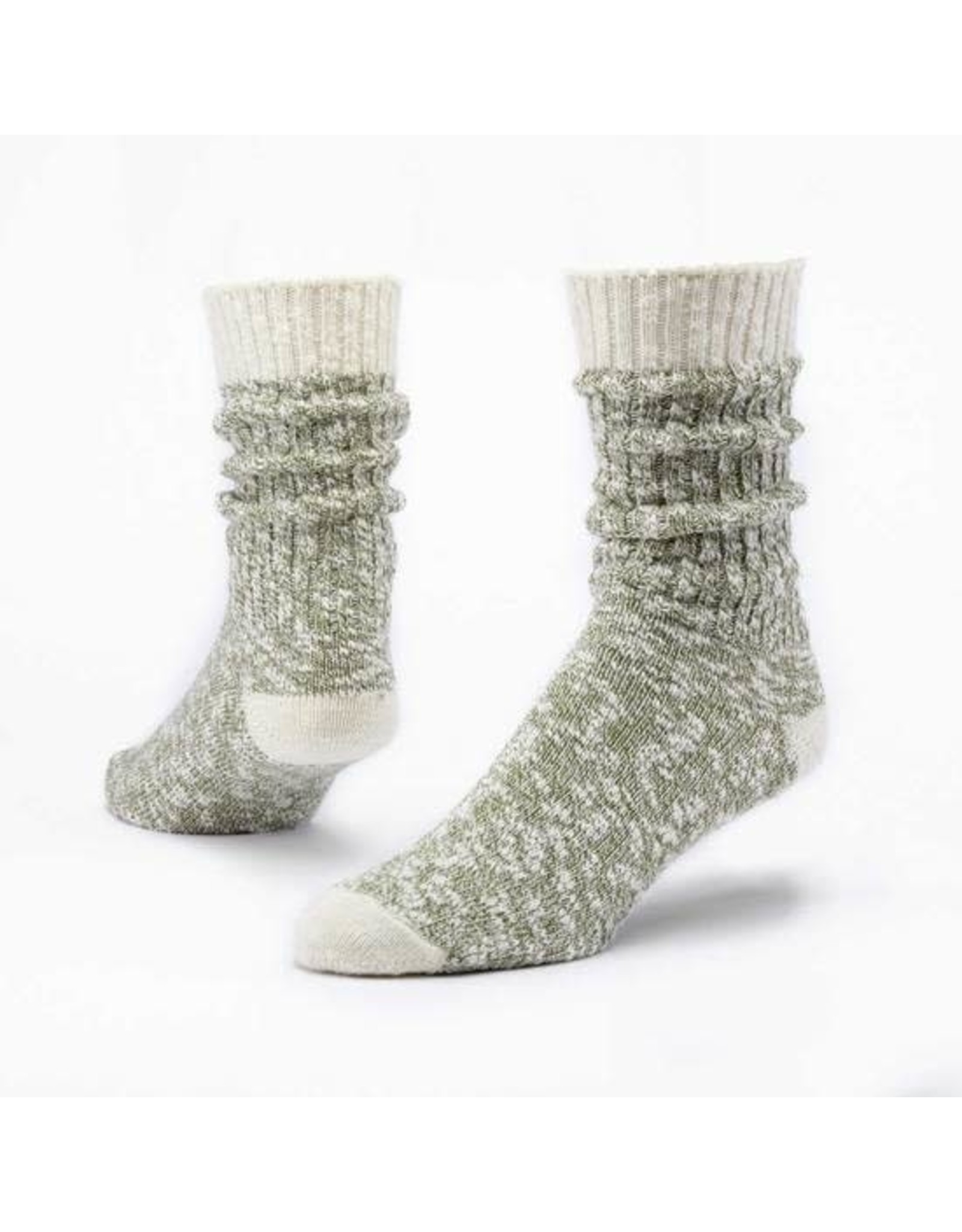 Organic Cotton Ragg Socks, Olive