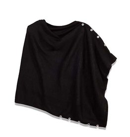 Trade roots 100% Alpaca Poncho, Black