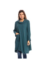 Trade roots Crinkled Cotton Cowl Tunic, Cameo Blue