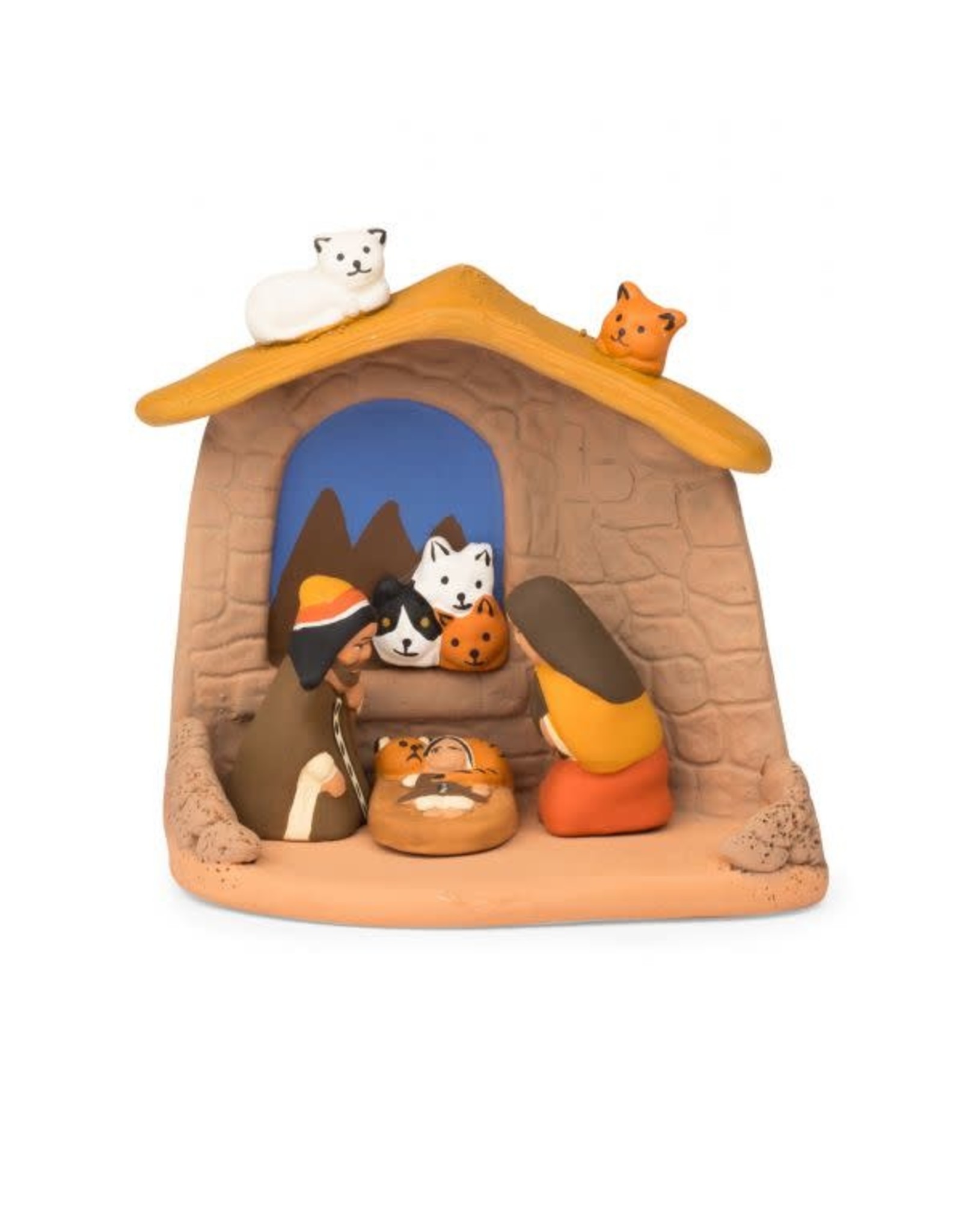 Trade roots Cat Lover's Nativity, Peru