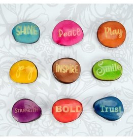 Trade roots Tagua Words of Wisdom Stone
