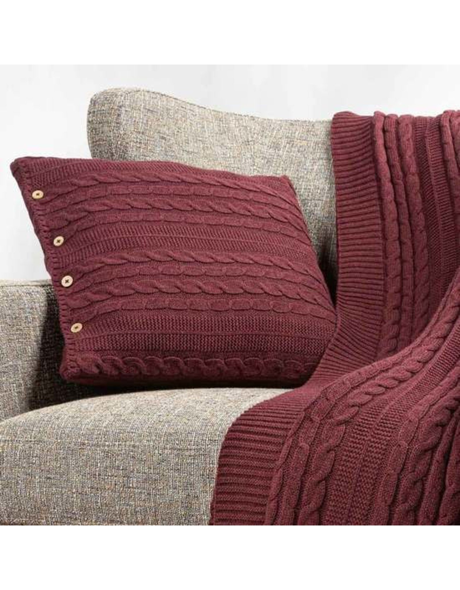 Trade roots Organic Cotton, Cable Knit Pillow