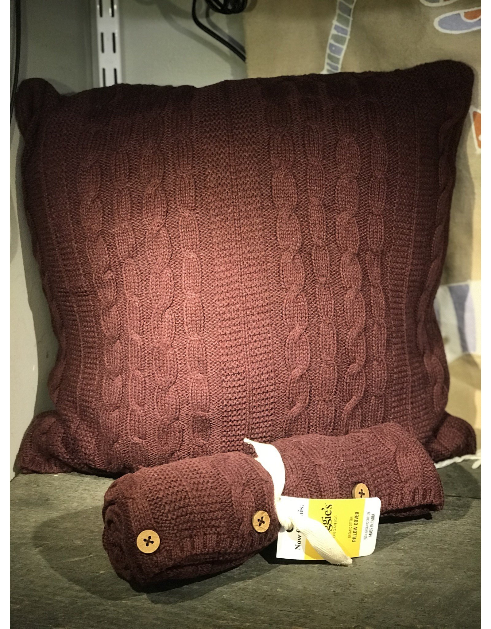 Trade roots Organic Cotton, Cable Knit Pillow