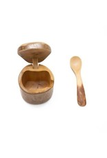 Trade roots Coffeewood Mini Salt Box and Spoon, Guatemala