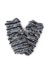 Trade roots Fingerless Gloves, Ribbed Wool with Fleece Lining