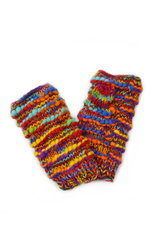 Fingerless Gloves, Ribbed Wool with Fleece Lining