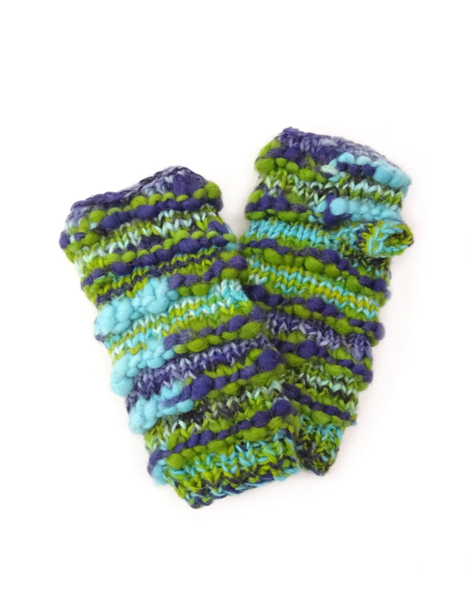 Trade roots Fingerless Gloves, Ribbed Wool with Fleece Lining