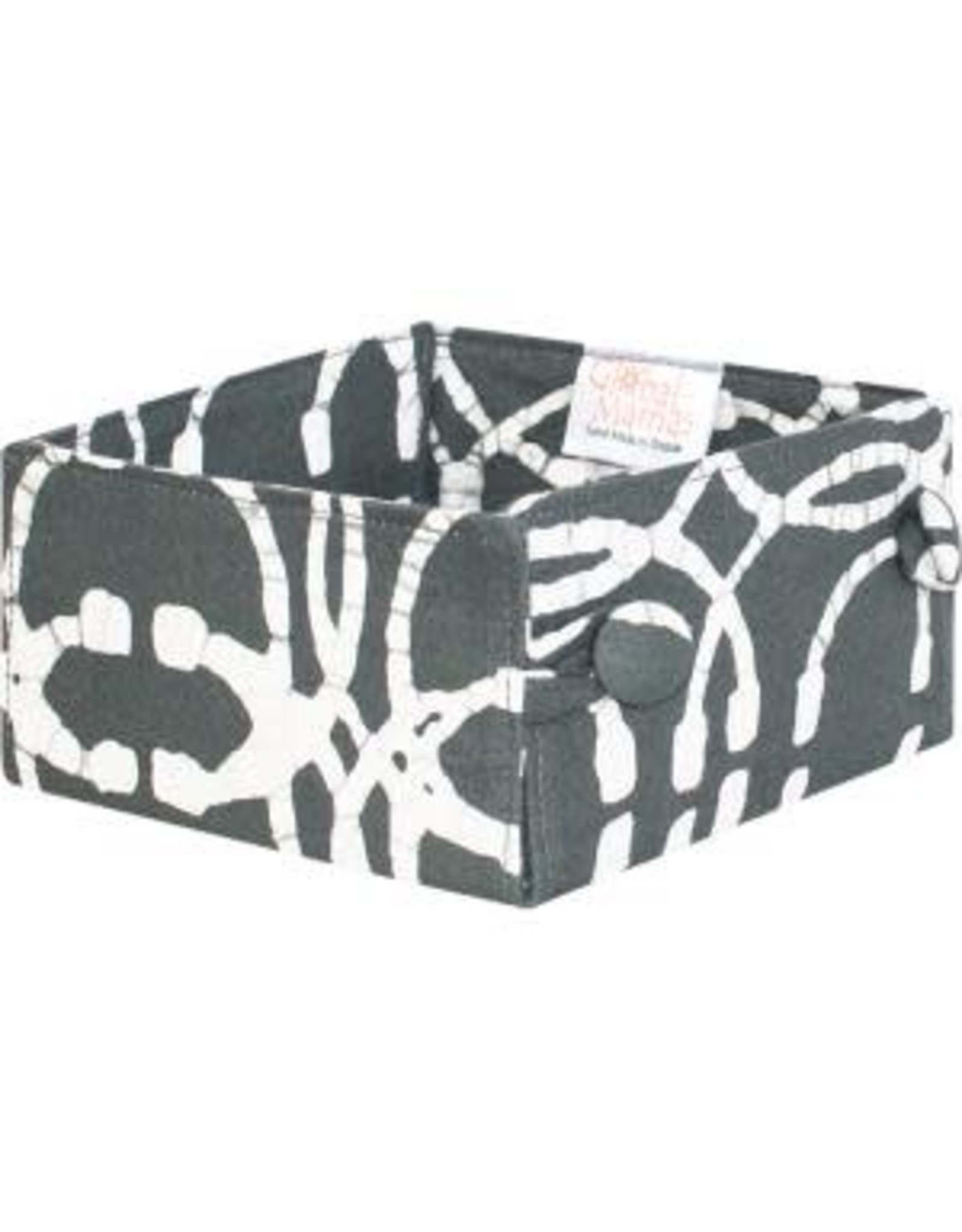 Trade roots Button Basket, Orbit Charcoal, Mini