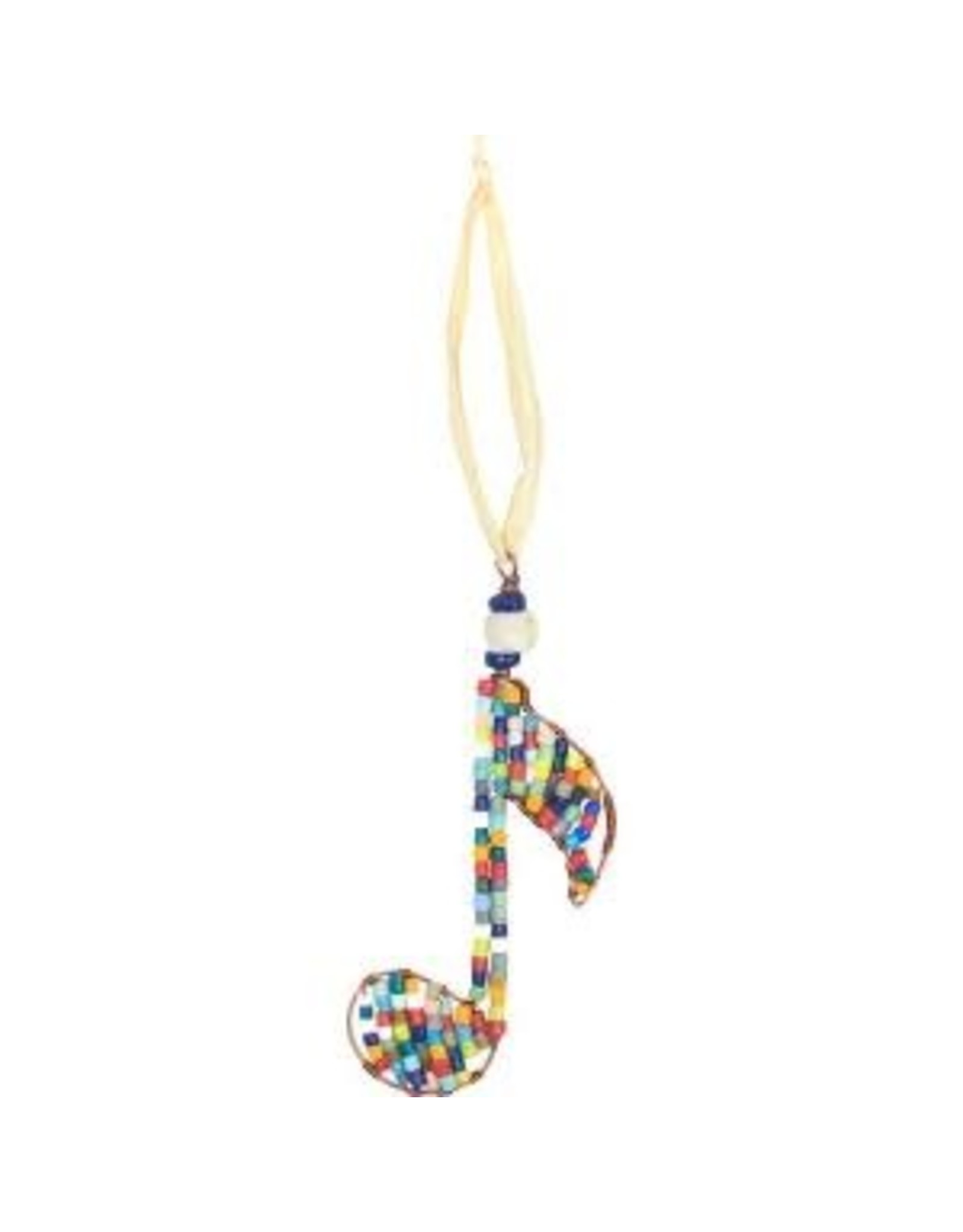 Trade roots Beaded Musical Note Ornament, Ghana