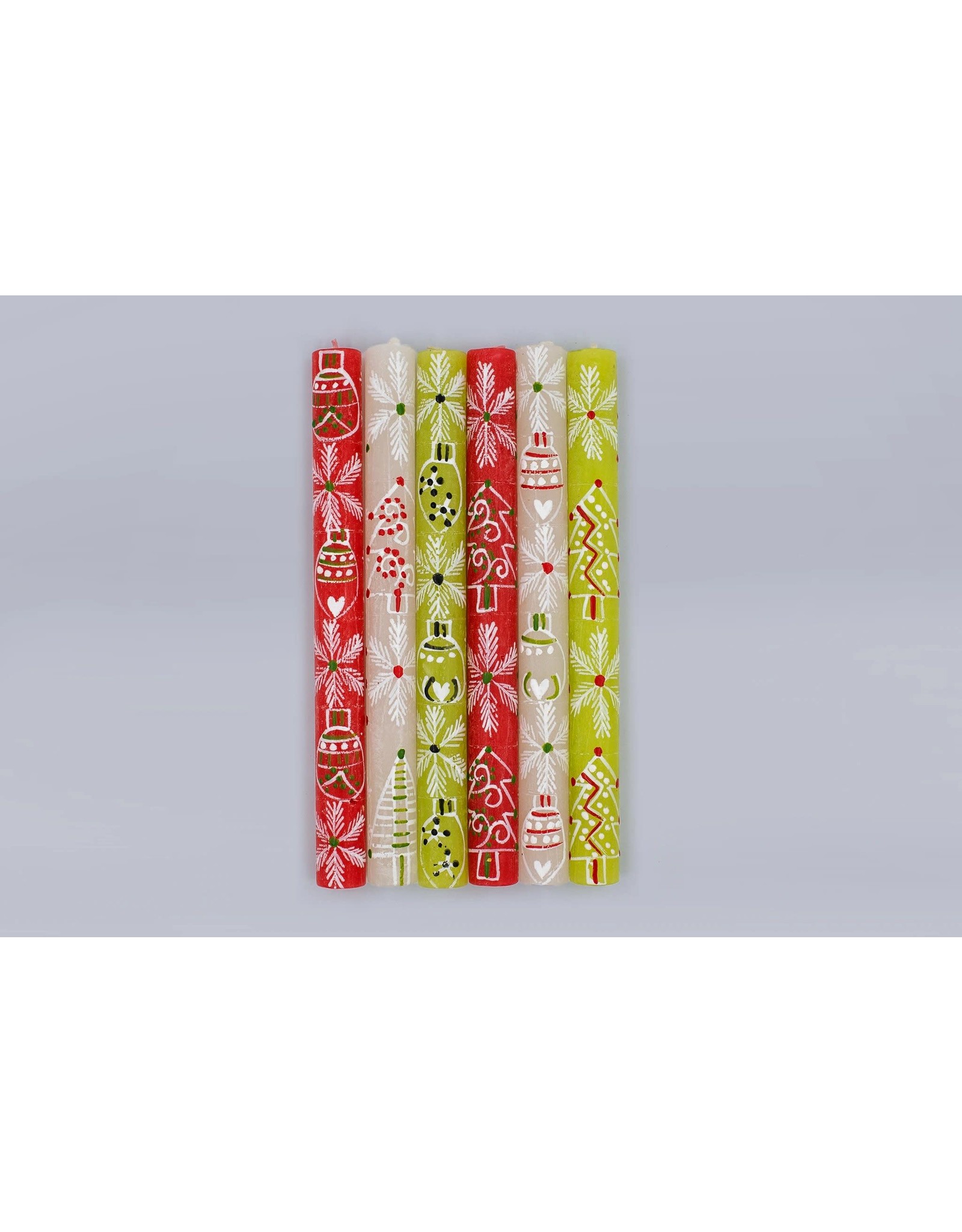 Trade roots Whimsy Christmas, Taper  Candles ONE Pair 9", South Africa