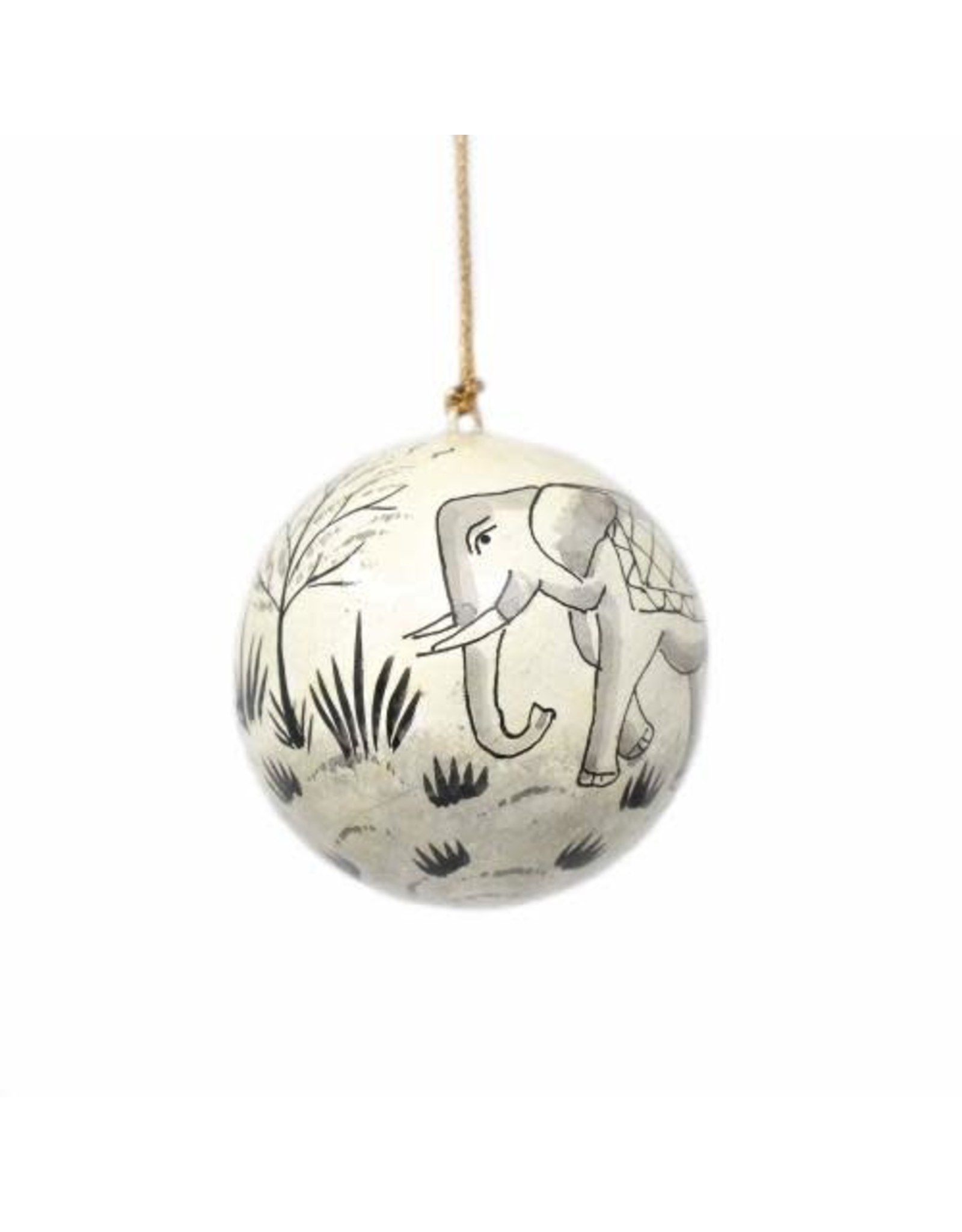 Trade roots Handpainted Elephant Ornament, India