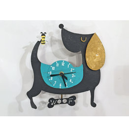 Trade roots Woof Dog Clock, Black, Columbia